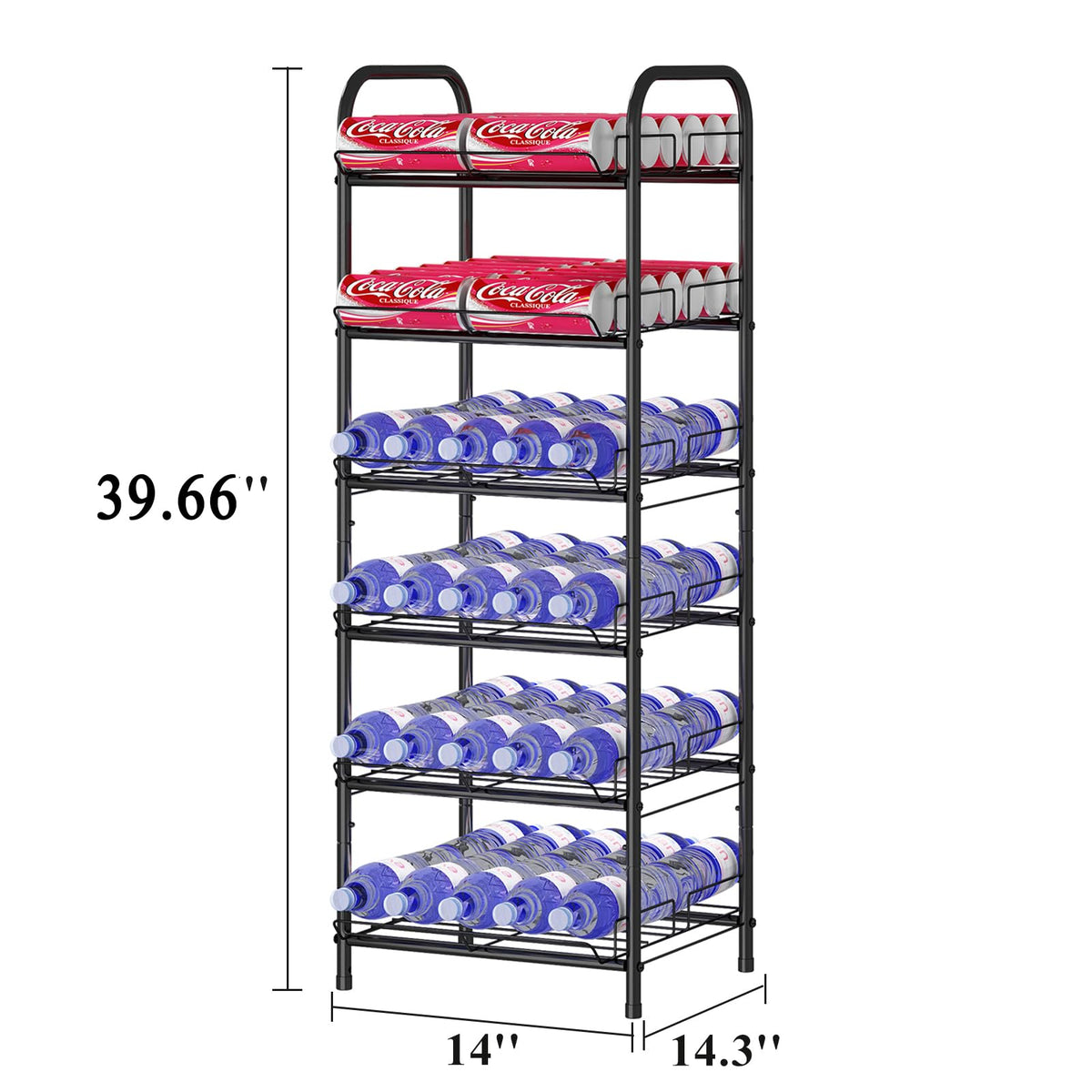 GILLAS water bottle organizer free-standing design saves cabinet space.
