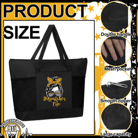 Gilprop 911 dispatch tote bag interior with mesh pocket for small items.