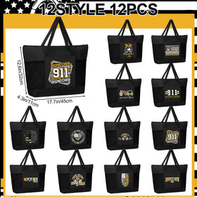 Gilprop 911 dispatch tote bag side view highlighting comfortable handles.