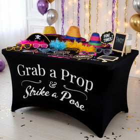 Gilprop elastic stretch tablecloth maintains secure hold during busy moments