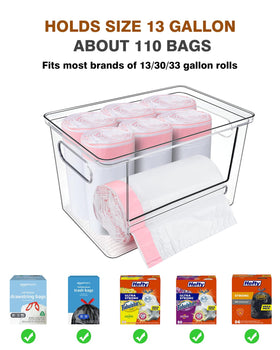 Ginnerella trash bag organizer under sink saves countertop space and improves access