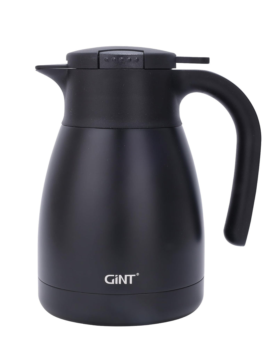 GINT 1L thermal carafe with insulated lid preserves heat for hours