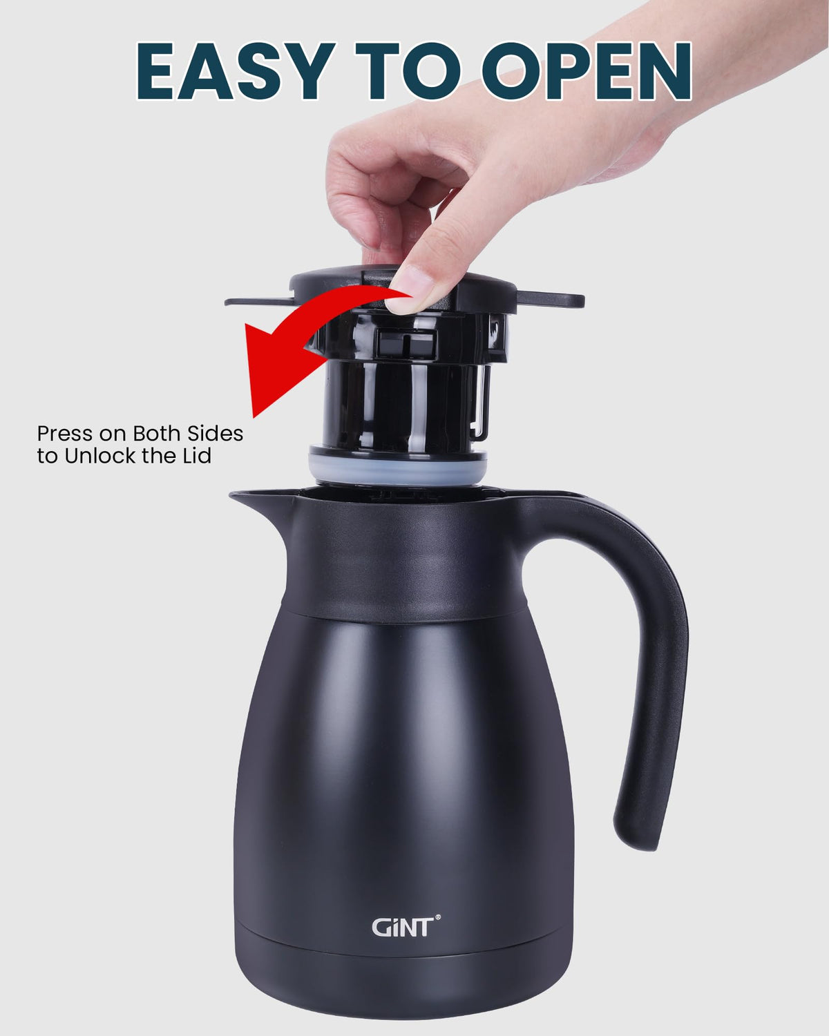 GINT 1L carafe single-hand pour for convenient service