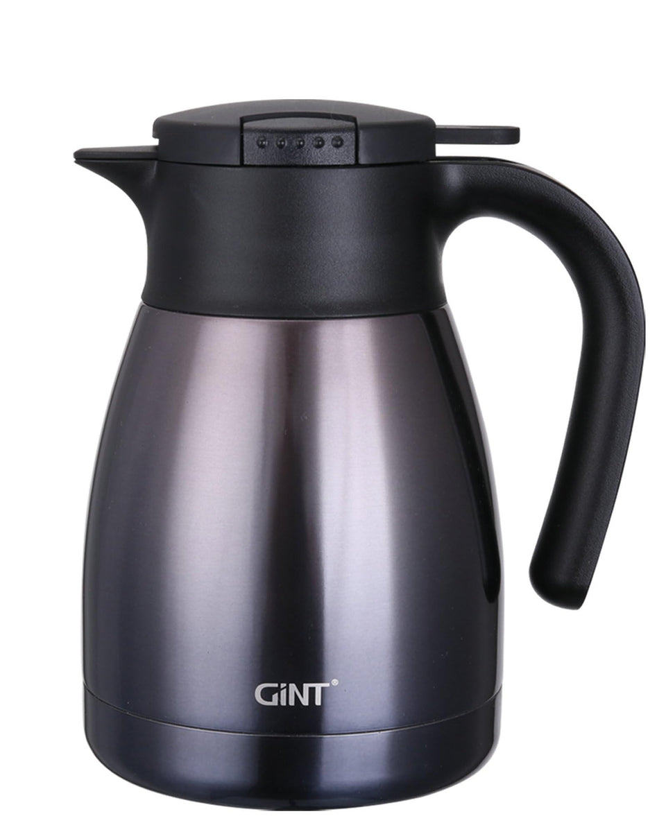 GiNT 1L thermal carafe exterior purple shows double-wall insulation for long-lasting temperature.