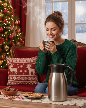 GiNT 51Oz carafe pour spout in action enables single-hand serving.