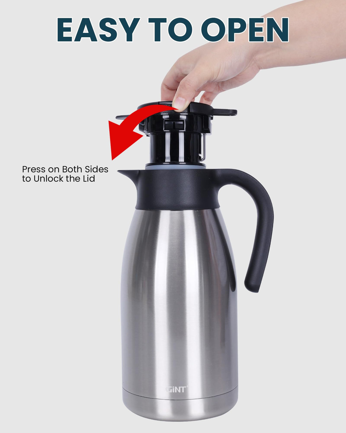 GiNT stainless-steel body conveys durability and reliable insulation.
