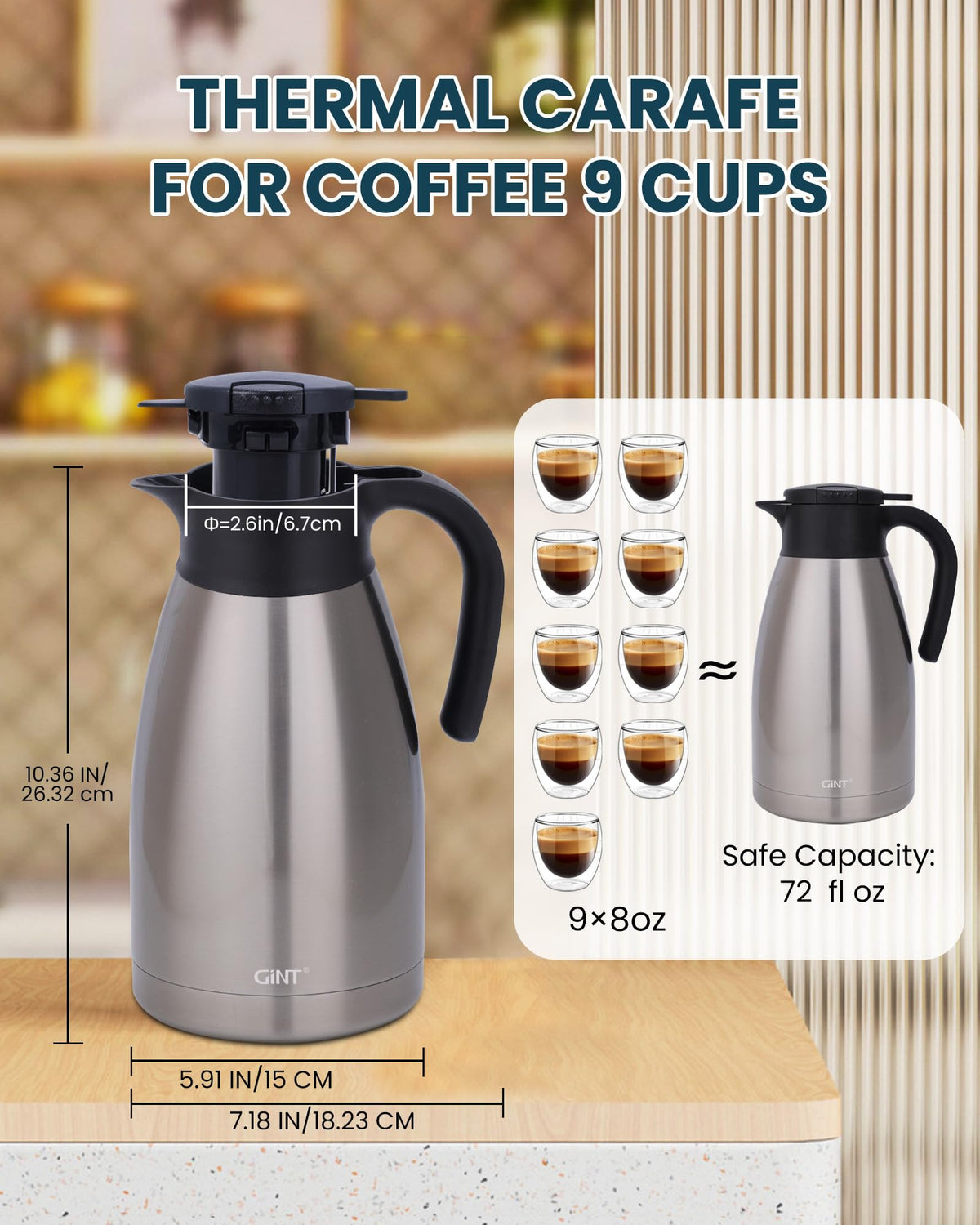 Leak-proof lid with dual silicone rings for secure, spill-free serving.