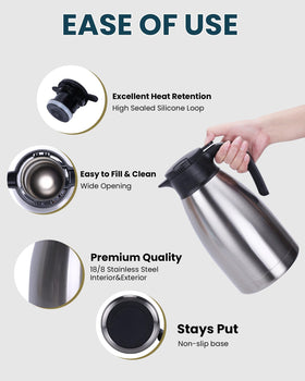 GiNT 74oz carafe pouring action demonstrates easy one-hand use.