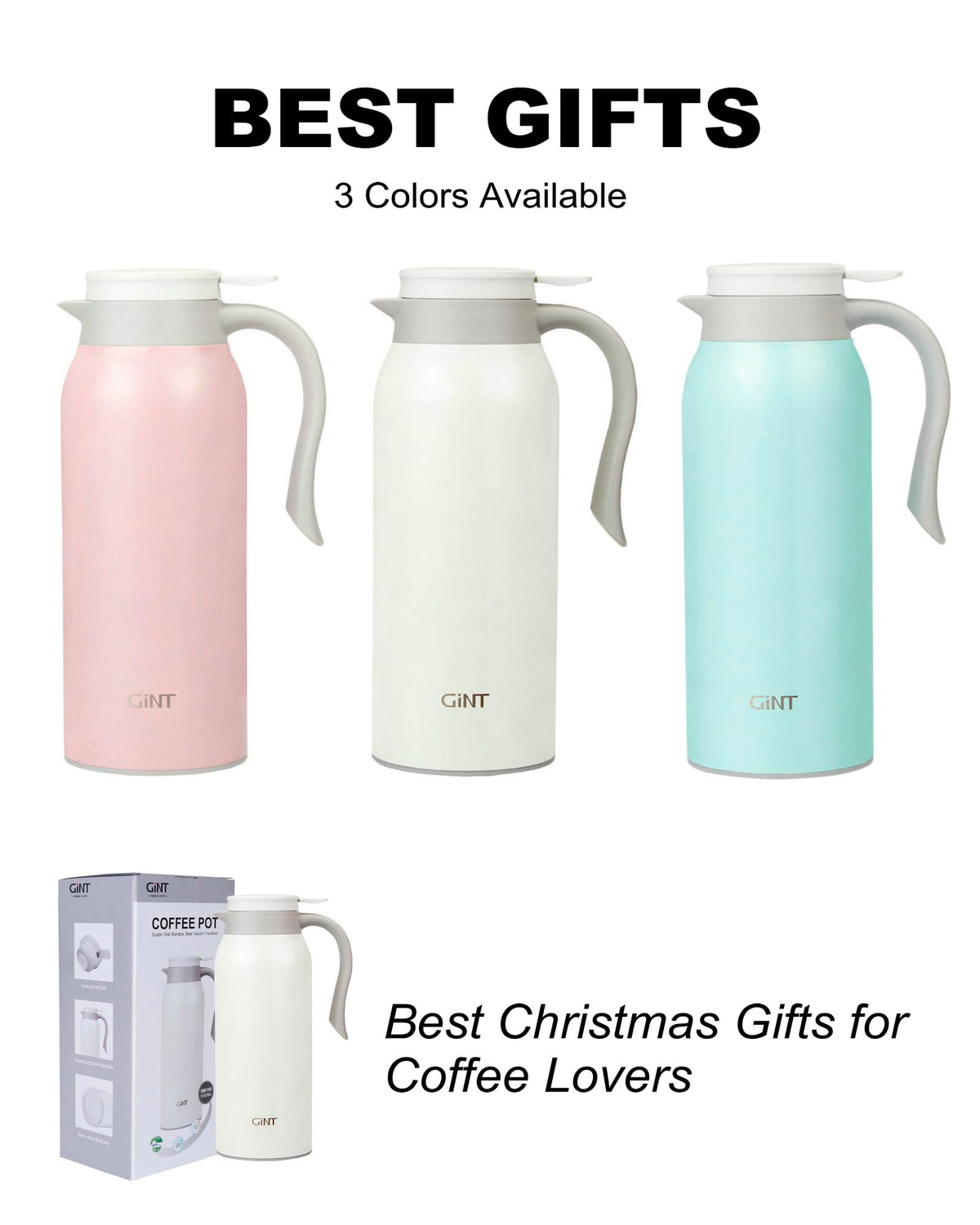 Sturdy GiNT carafe exterior designed for daily use at home or on the go.