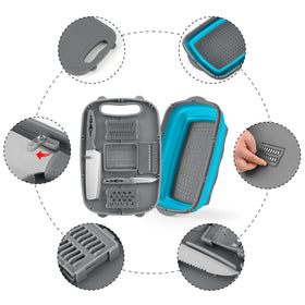Gintan compact outdoor sink and board for on the go cooking