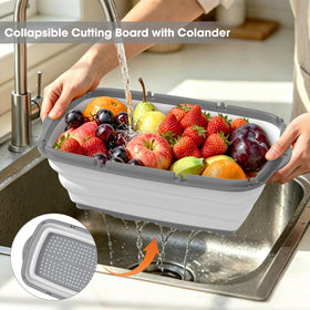 Gintan drain basket for washing vegetables while camping.