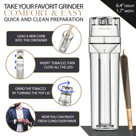 Ginzis portable cone filler for on-the-go preroll creation