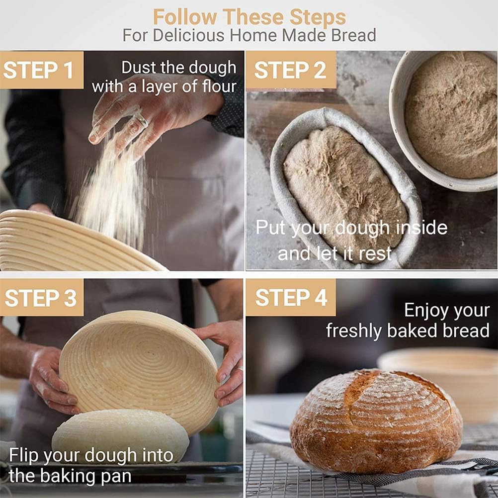 GIONG banneton absorbs moisture for crisper crust and light crumb