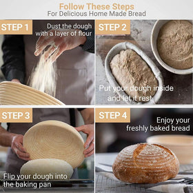 GIONG banneton absorbs moisture for crisper crust and light crumb
