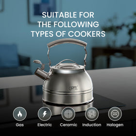GIPFEL International stainless steel teapot resists rust for lasting use.