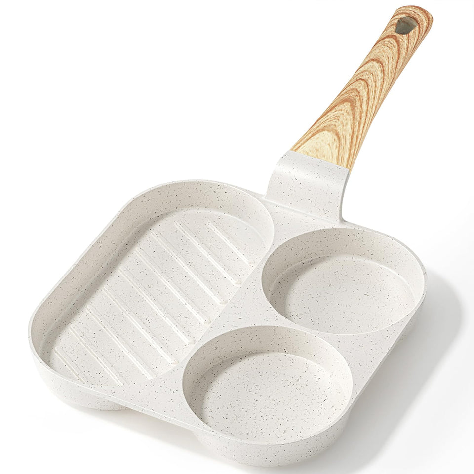 GiPP ceramic non-stick egg pan front view for easy omelette prep with minimal oil