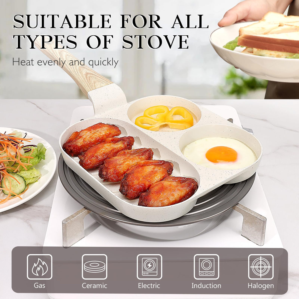 GiPP induction-base image shows fast, even heat on all stove tops