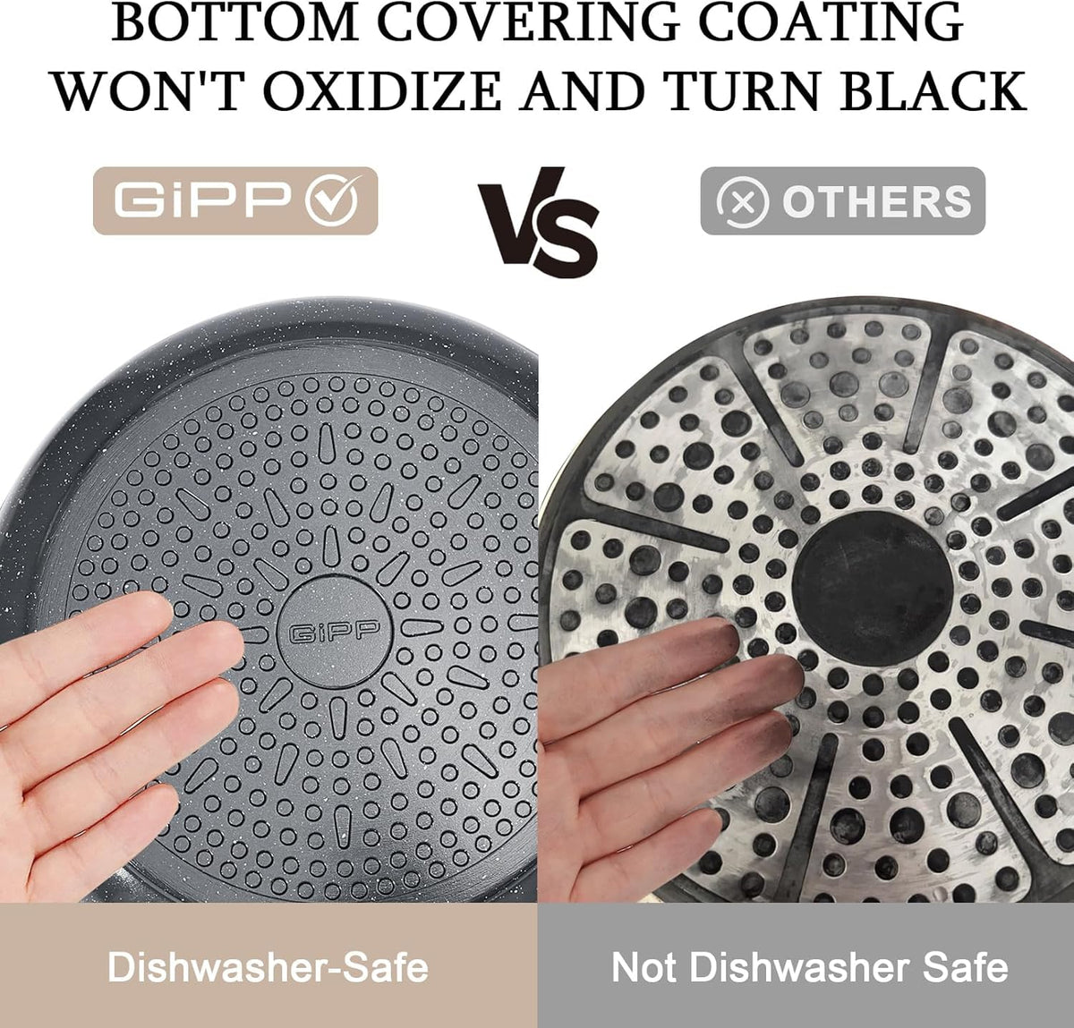 GiPP induction compatible design works with induction stoves for efficiency