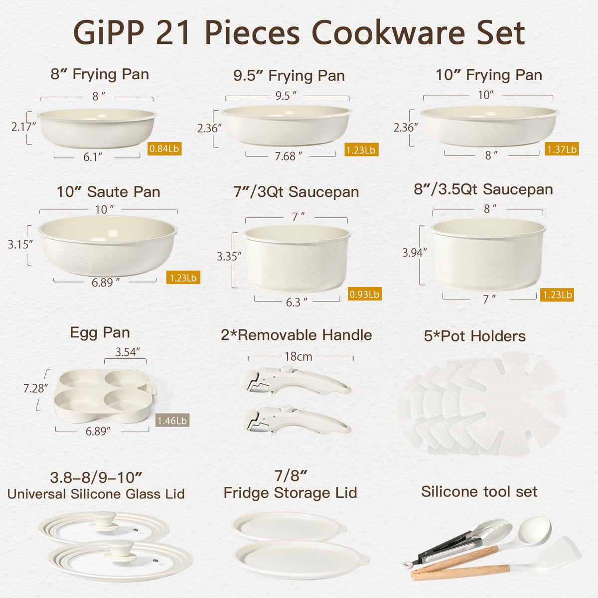 GiPP 8-inch Frying Pan — even heat and easy cleanup after frying
