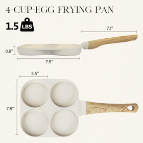 GiPP egg pan interior shows granite nonstick coating for easy flipping