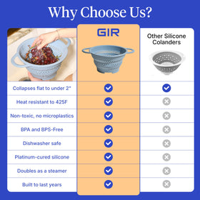 GIR collapsible colander compact design saves kitchen space
