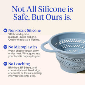 GIR collapsible colander rinse clean quickly thanks to smooth surface