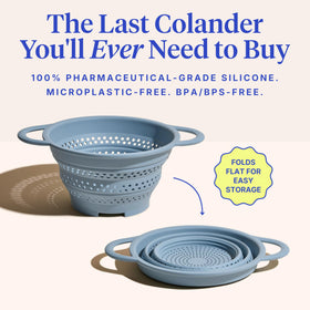 GIR collapsible colander with embedded stainless steel rim detail
