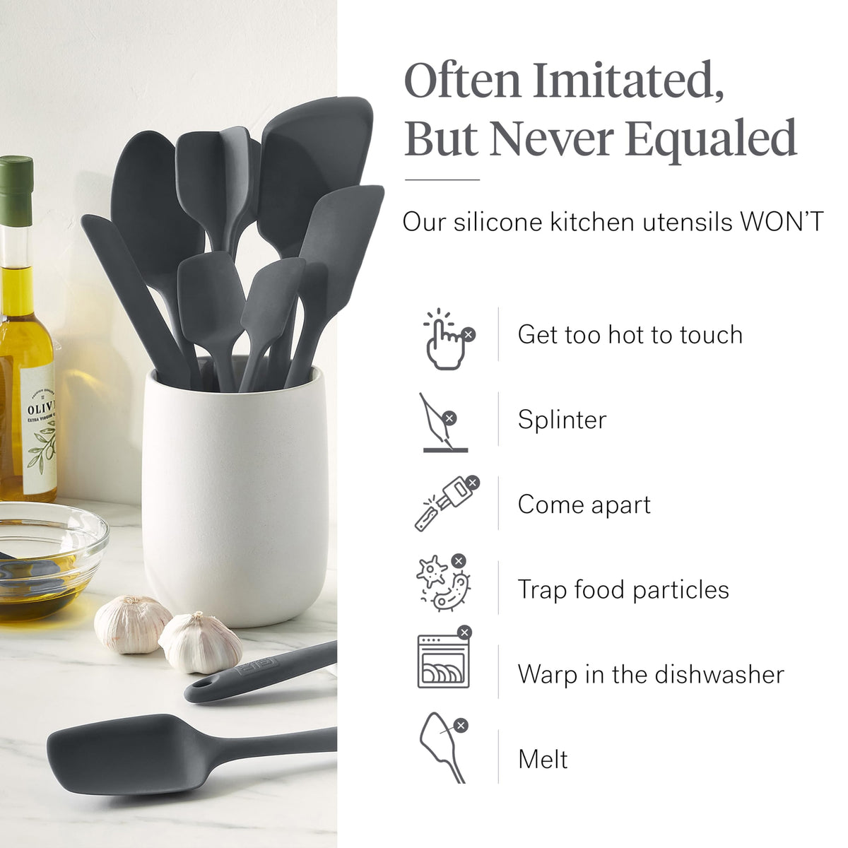 GIR Get It Right ladle serving soup with heat-resistant grip