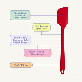 GIR Get It Right mini spatula heat-resistant silicone preserves nonstick surfaces.