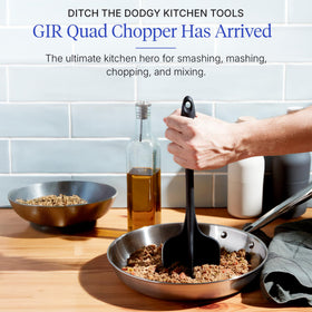 GIR Get It Right quad chopper close-up shows a 4-blade system for versatile chopping.
