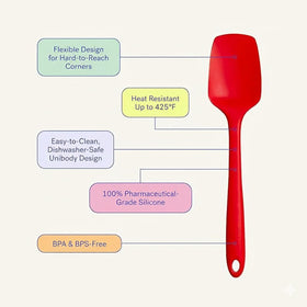 Spoonula with deep bowl ideal for batter, sauces, and bowls.