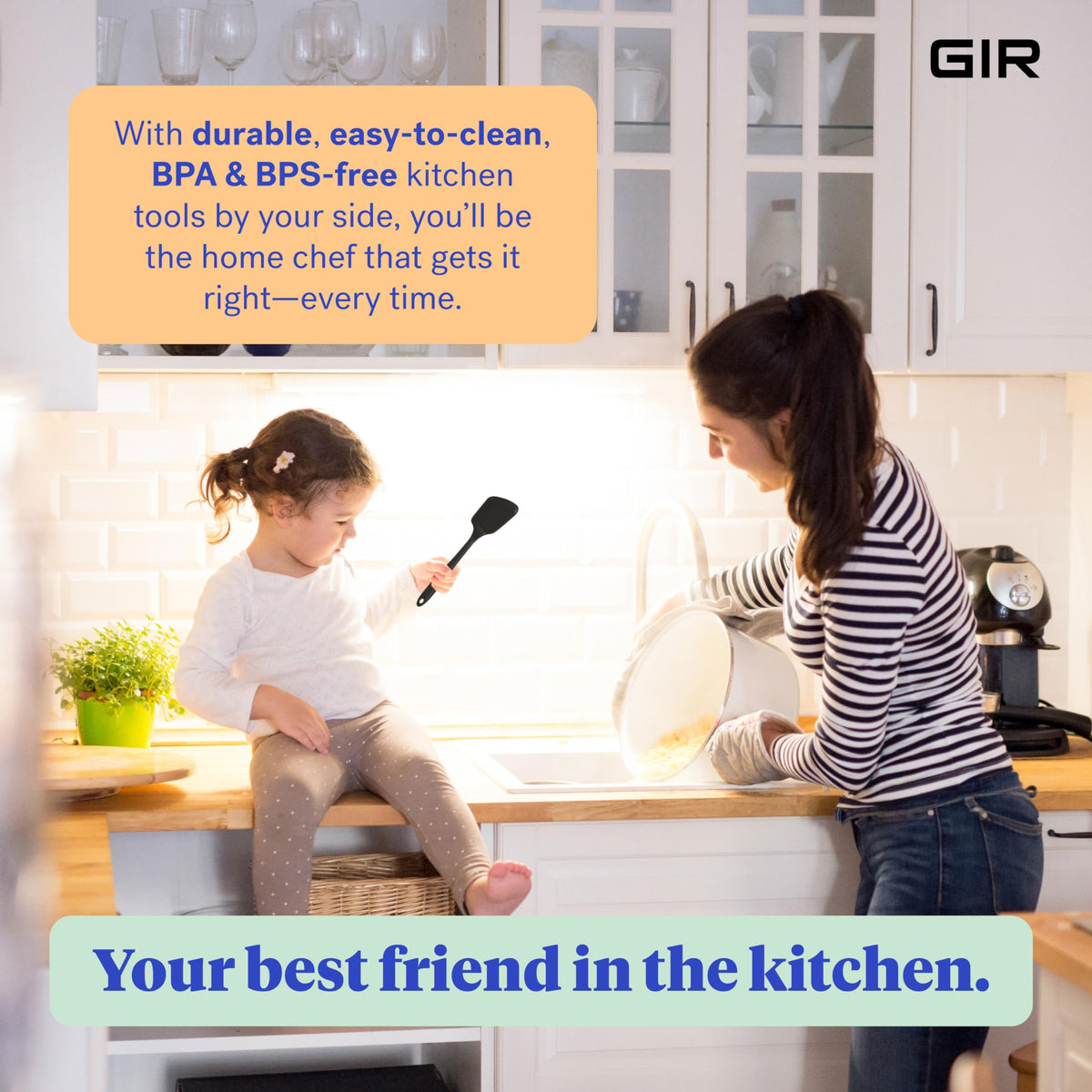 GIR seamless design reduces food traps for easy cleaning.
