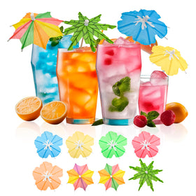Girla drink umbrella with flower design elevates cocktail presentation with festive flair.