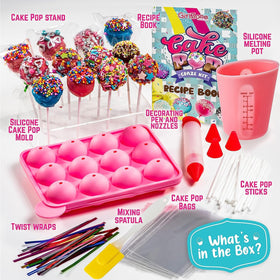 GirlZone cake pop stand showcases homemade treats for parties and gifting.