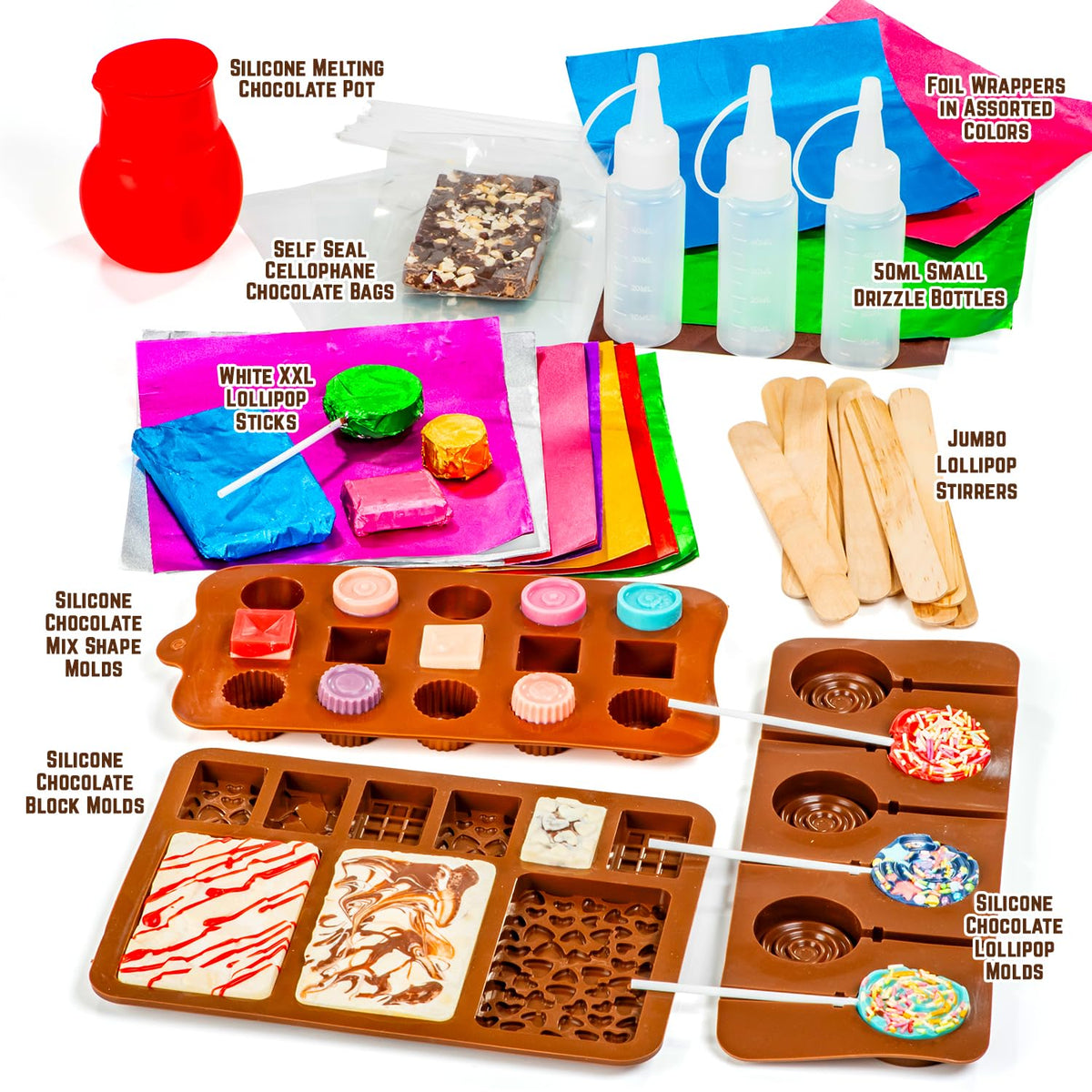 GirlZone Little Choco Delights silicone tools designed for durable, reusable use.