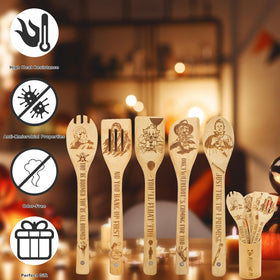 GIRVEM bamboo utensils easy to clean and not dishwasher safe