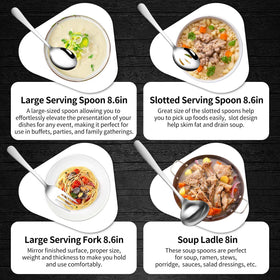 Gisly 12-piece serving set soup ladle great for soups