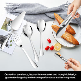 Gisly serving spoons 8.7 inches with balanced weight for easy portions.