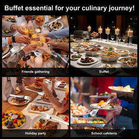 Gisly serving tongs 9 inches with secure grip for buffet lines.