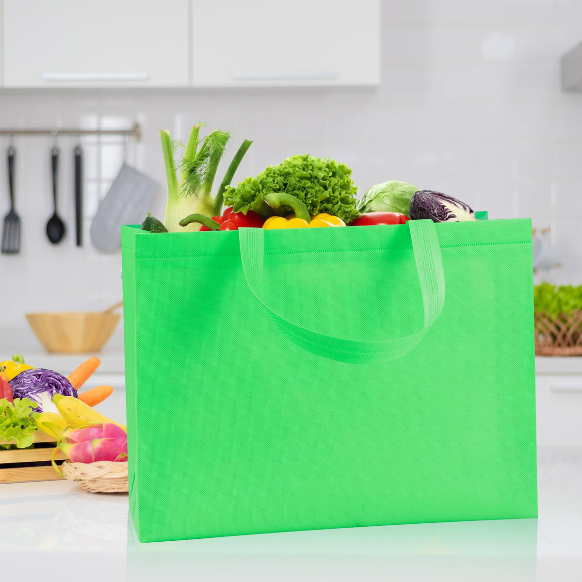Gitmiws sturdy-stitched-handles tote provide durable reuse for frequent trips.