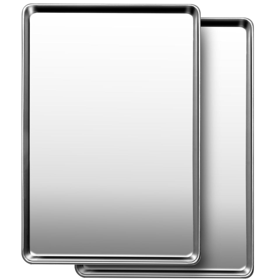 GIUOIDUO commercial baking sheet 18x13-inch two-pack for even baking.