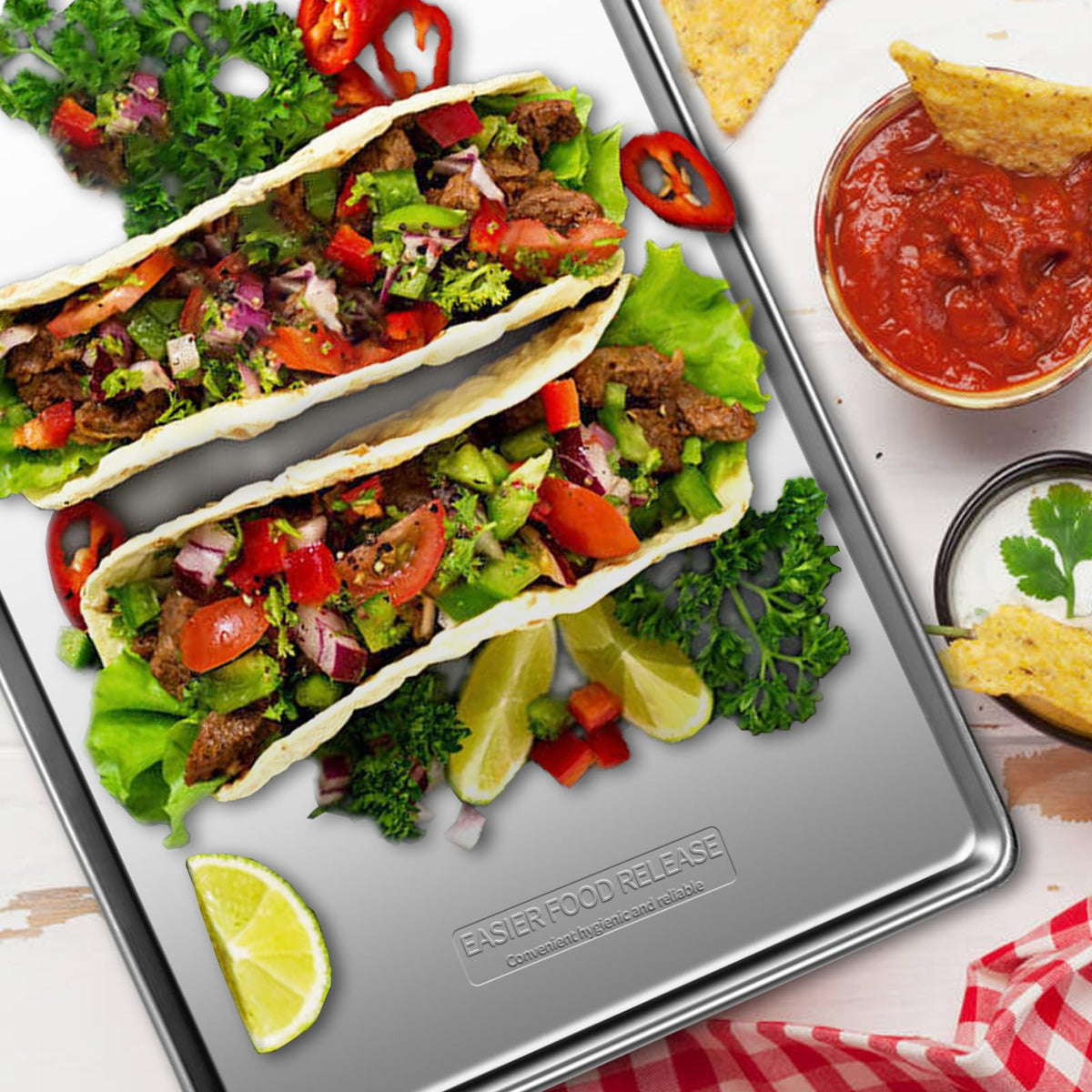 GIUOIDUO easy-clean mirror-finish surface releases food and cleans quickly.