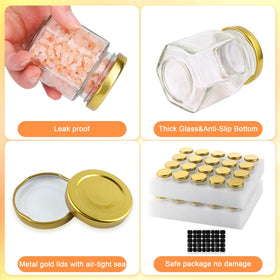 GIVAMEIHF 3oz jar ideal for honey or jam storage with secure lid.