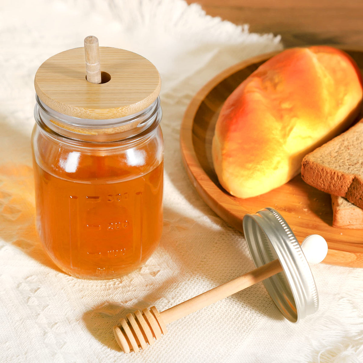 GIVAMEIHF gift-ready honey jar offers elegant kitchen storage.