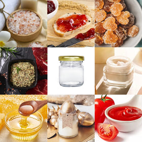 GIVAMEIHF gold cap lids provide secure, food-grade jar closures.
