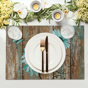 Giwawa placemats feature non-slip backing to prevent sliding during family meals.