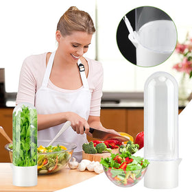 Giyochie Fresh Herb Saver 2-pack provides two herb keepers for efficient storage.