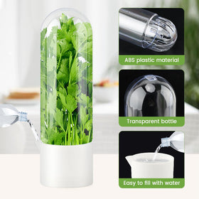 Giyochie Fresh Herb Saver mint storage preserves fragrant mint leaves longer.