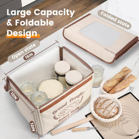 GIYUDOT folding bread proofing box interior view with spacious cavity