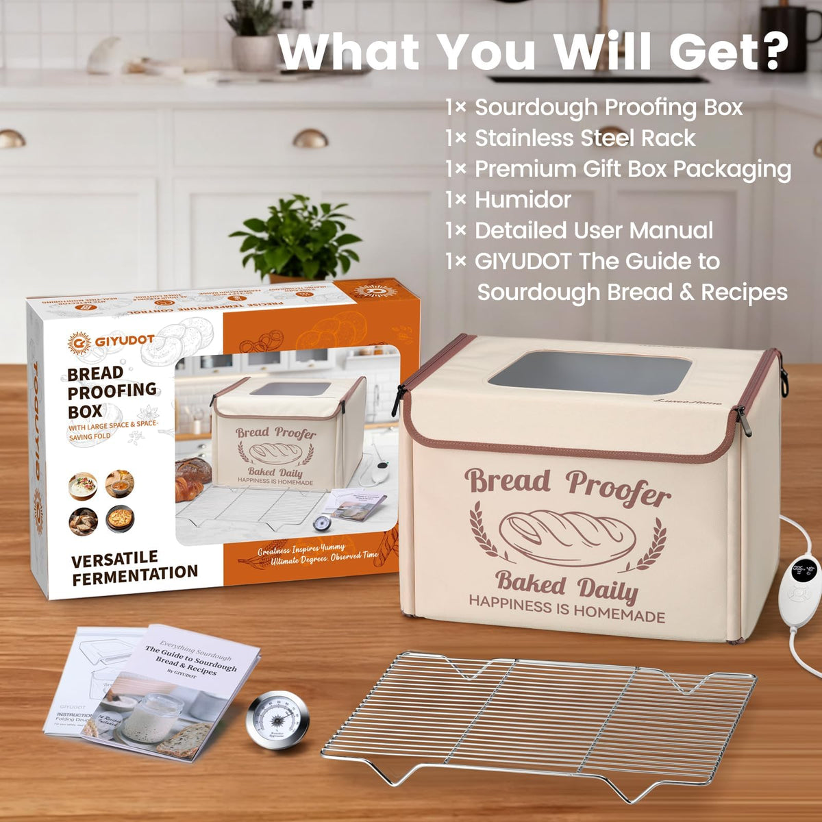 GIYUDOT stainless steel rack and humidor included with kit